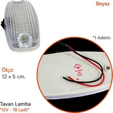 Tas Tavan Lamba 18 Ledli 12V Beyaz 12X5 cm TAS.042B-12