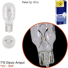 Tas 12V T15 Ampul Büyük Dipsiz (Fs 921 Md.) 16W SL3119 (10 Lu)