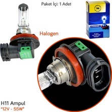 Tas 12V H11 Ampul 55W Halogen SL3313 (10 Lu)