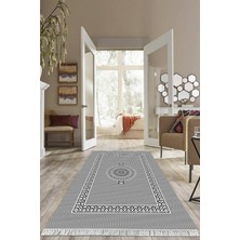 Viyana Home Dijital Baskılı Kaymaz Taban Yıkanabilir Sade Model Salon Halısı Mutfak Halısı Yolluk VH-HS-563