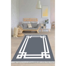 Viyana Home Dijital Baskılı Kaymaz Taban Yıkanabilir Çerçeveli Salon Halısı Mutfak Halısı Yolluk VH-HY-1160