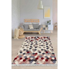 Viyana Home Dijital Baskılı Kaymaz Taban Yıkanabilir Modern Salon Halısı Mutfak Halısı Yolluk VH-HY-801