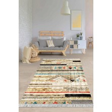 Viyana Home Dijital Baskılı Kaymaz Taban Yıkanabilir Modern Salon Halısı Mutfak Halısı Yolluk VH-HY-1205