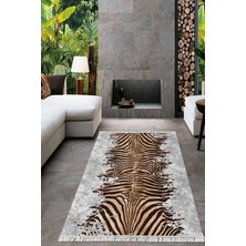 Viyana Home Dijital Baskılı Kaymaz Taban Yıkanabilir Modern Salon Halısı Mutfak Halısı Yolluk VH-HT-1101
