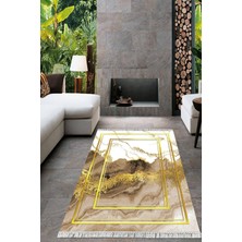 Viyana Home Dijital Baskılı Kaymaz Taban Yıkanabilir Modern Salon Halısı Mutfak Halısı Yolluk VH-HT-1258