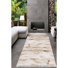 Viyana Home Dijital Baskılı Kaymaz Taban Yıkanabilir Sade Desen Salon Halısı Mutfak Halısı Yolluk VH-HT-1309