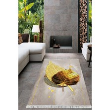 Viyana Home Dijital Baskılı Kaymaz Taban Yıkanabilir Çiçekli Salon Halısı Mutfak Halısı Yolluk VH-HT-1398