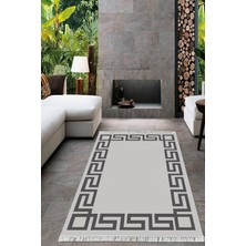 Viyana Home Dijital Baskılı Kaymaz Taban Yıkanabilir Çerçeveli Salon Halısı Mutfak Halısı Yolluk VH-HT-1438