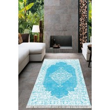 Viyana Home Dijital Baskılı Kaymaz Taban Yıkanabilir Çerçeveli Salon Halısı Mutfak Halısı Yolluk VH-HT-1456