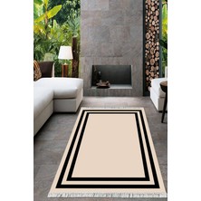 Viyana Home Dijital Baskılı Kaymaz Taban Yıkanabilir Çerçeveli Salon Halısı Mutfak Halısı Yolluk VH-HT-1596