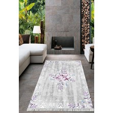 Viyana Home Dijital Baskılı Kaymaz Taban Yıkanabilir Çiçekli Salon Halısı Mutfak Halısı Yolluk VH-HT-295