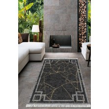 Viyana Home Dijital Baskılı Kaymaz Taban Yıkanabilir Çerçeveli Salon Halısı Mutfak Halısı Yolluk VH-HT-366