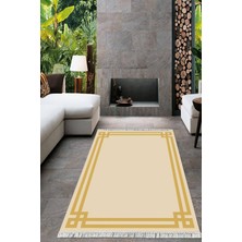 Viyana Home Dijital Baskılı Kaymaz Taban Yıkanabilir Çerçeveli Salon Halısı Mutfak Halısı Yolluk VH-HT-432