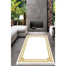 Viyana Home Dijital Baskılı Kaymaz Taban Yıkanabilir Çerçeveli Salon Halısı Mutfak Halısı Yolluk VH-HT-434