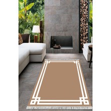 Viyana Home Dijital Baskılı Kaymaz Taban Yıkanabilir Çerçeveli Salon Halısı Mutfak Halısı Yolluk VH-HT-435
