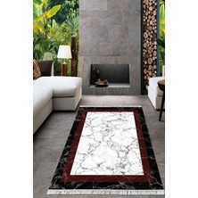 Viyana Home Dijital Baskılı Kaymaz Taban Yıkanabilir Mermer Desen Salon Halısı Mutfak Halısı Yolluk VH-HT-807