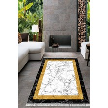 Viyana Home Dijital Baskılı Kaymaz Taban Yıkanabilir Mermer Desen Salon Halısı Mutfak Halısı Yolluk VH-HT-808