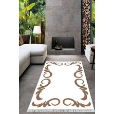 Viyana Home Dijital Baskılı Kaymaz Taban Yıkanabilir Çerçeveli Salon Halısı Mutfak Halısı Yolluk VH-HT-873