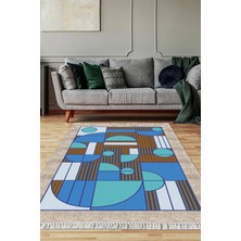 Viyana Home Dijital Baskılı Kaymaz Taban Yıkanabilir Salon Halısı Mutfak Halısı Yolluk VH-SD-1006