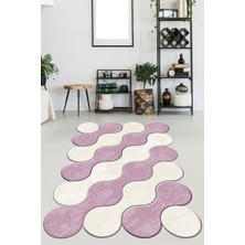 Viyana Home Kaymaz Taban Yıkanabilir Lazer Kesim Salon Halısı Mutfak Halısı Yolluk VHL-HT-881