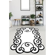Viyana Home Kaymaz Taban Yıkanabilir Lazer Kesim Salon Halısı Mutfak Halısı Yolluk VHL-HY-1165