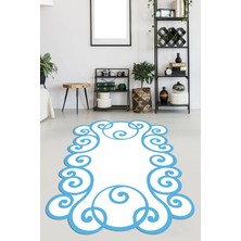 Viyana Home Kaymaz Taban Yıkanabilir Lazer Kesim Salon Halısı Mutfak Halısı Yolluk VHL-HY-1164