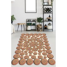 Viyana Home Kaymaz Taban Yıkanabilir Lazer Kesim Salon Halısı Mutfak Halısı Yolluk VHL-SD-122