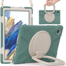 XFashion Galaxy Tab A İçin Tablet Kılıfı - Yeşil - Beyaz (Yurt Dışından)