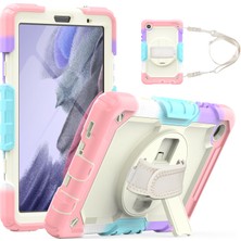 XFashion Galaxy Tab A İçin Tablet Kılıfı - Pembe - Yeşil (Yurt Dışından)