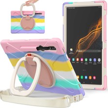 XFashion Galaxy Tab S8 Ultra İçin Tablet Kılıfı - Pembe (Yurt Dışından)