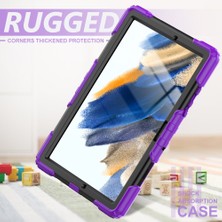 XFashion Galaxy Tab A İçin Tablet Kılıfı - Siyah - Mor (Yurt Dışından)