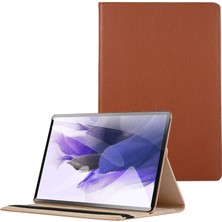 XFashion Galaxy Tab S7 Fe İçin Tablet Kılıfı - Kahverengi (Yurt Dışından)