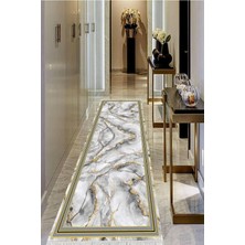 Viyana Home Dijital Baskılı Kaymaz Taban Yıkanabilir Modern Salon Halısı Koridor Halısı Yolluk VHU-HY-966