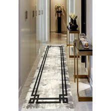 Viyana Home Dijital Baskılı Kaymaz Taban Yıkanabilir Modern Salon Halısı Koridor Halısı Yolluk VHU-HT-1271