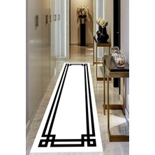 Viyana Home Dijital Baskılı Kaymaz Taban Yıkanabilir Modern Salon Halısı Koridor Halısı Yolluk VHU-HY-1159