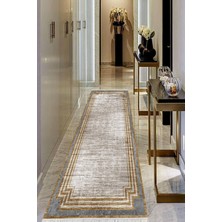 Viyana Home Dijital Baskılı Kaymaz Taban Yıkanabilir Modern Salon Halısı Koridor Halısı Yolluk VHU-HT-662