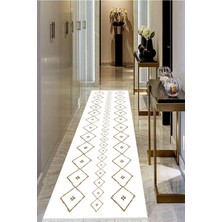 Viyana Home Dijital Baskılı Kaymaz Taban Yıkanabilir Modern Salon Halısı Koridor Halısı Yolluk VHU-SD-276