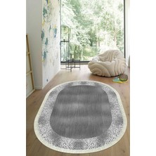Viyana Home Dijital Baskılı Kaymaz Taban Yıkanabilir Oval Salon Halısı Mutfak Halısı Yolluk VHO-HK-154