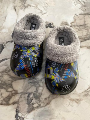 Gezer Erkek Çocuk Kürklü Ev Terliği