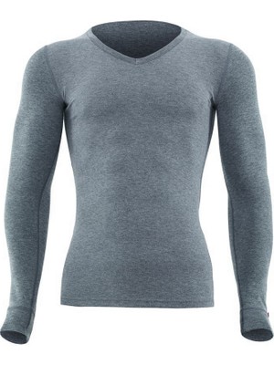 Blackspade V Yaka Gri Unisex Uzun Kol Thermal - 1257