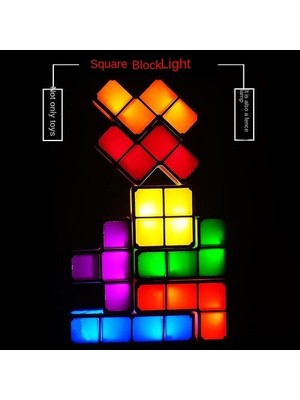 Xinhang Tetris Lamba LED Parlayan Gece Işıkları Oyuncak Lamba (Yurt Dışından)