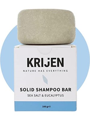 Krijen 100 Gr Deniz Tuzu & Okaliptus Katı Şampuan Tüm Saçlar İçin Doğal İçerik