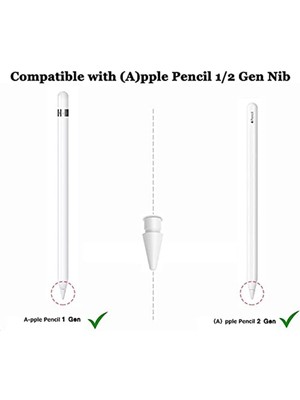 Apple Pencil 2 Nesil ve 1 Adet - [4'lü Paket] Apple Pencil Uç Ipad Pro 11 Için, 10,5 Inç 12,9 Inç 9