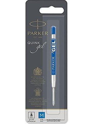 Parker 1950346 Jel Tükenmez Kalem Yedeği, Orta Kalınlıkta Uç, Mavi, Gri