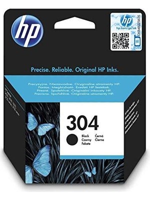 Hp 304 Siyah Mürekkep Kartuş,  120 Sayfa (N9K06AE)