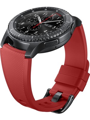 Techmaster Samsung Gear S3 Gear Watch 3 45MM Silikon Tme Kordon Kayış