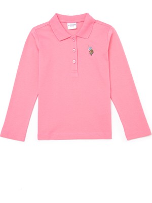 U.S. Polo Assn. Kız Çocuk Pembe Sweatshirt 50261261-VR041