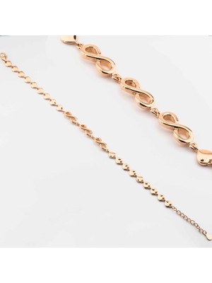 925 Gümüş 925 Ayar Gümüş Sonsuzluk Bayan Bileklik