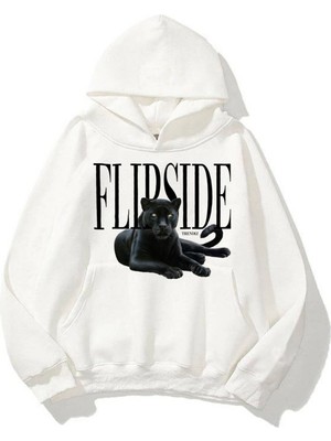 Trendiz Unisex Flipside Sweatshirt Beyaz