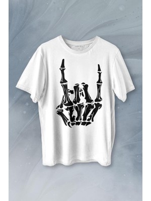 Kendim Seçtim Rock And Roll Music Sert Müzik Baskılı Tişört Unisex T-Shirt